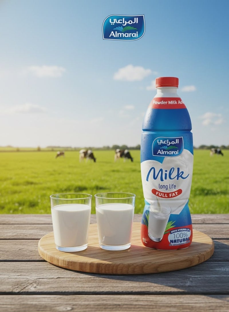 Almarai Plain Full Fat Milk – 1L PET Bottle - Image 3